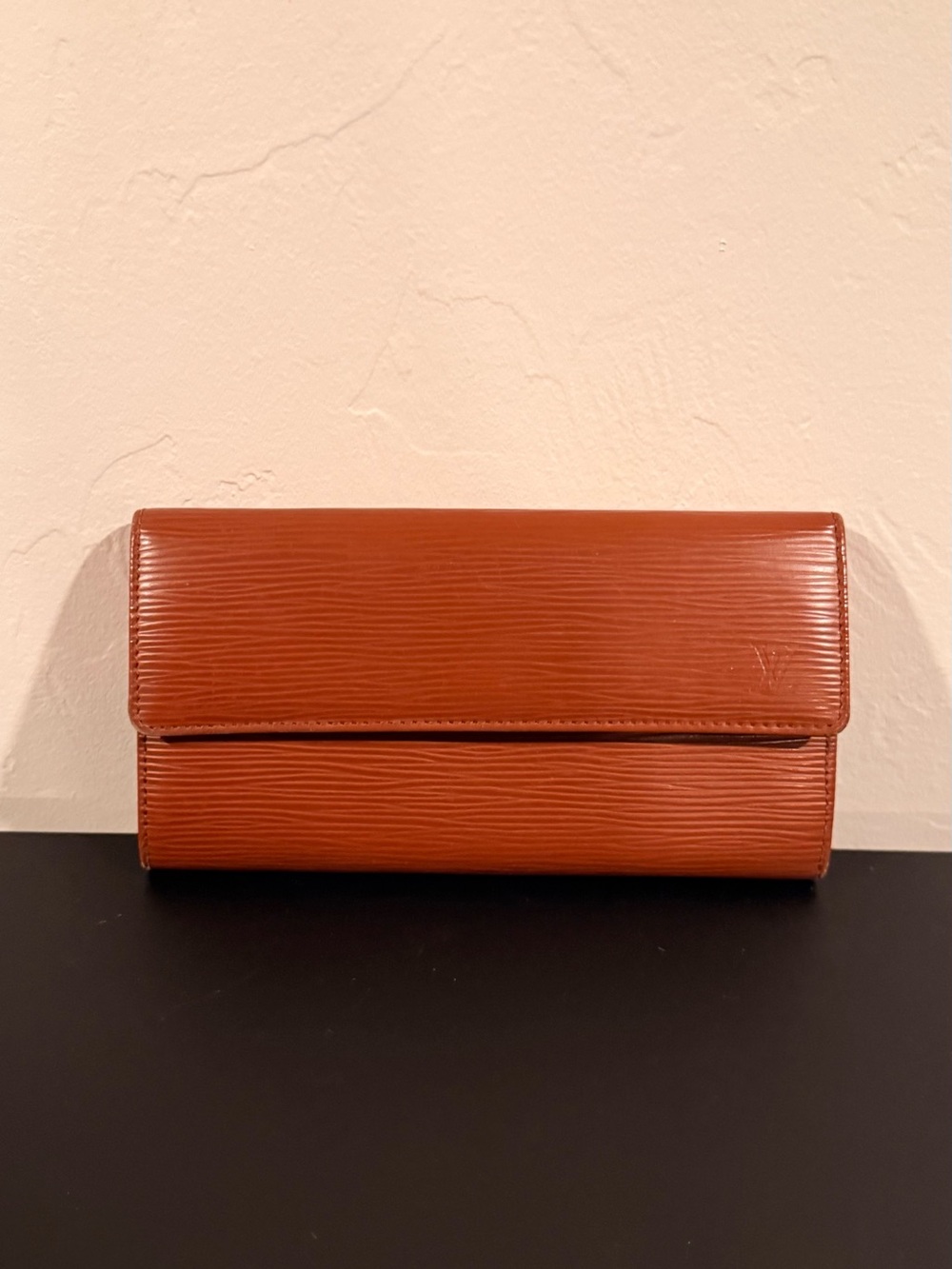 Louis Vuitton Epi Sarah Wallet Cacao Leather